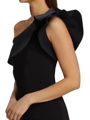 Chiara Boni La Petite Robe Women's Kika Ra Ruffled One-Shoulder Trumpet Gown | Thumbnail 6 Chiara Boni La Petite Robe Women's Kika Ra Ruffled One-Shoulder Trumpet Gown | Thumbnail 6