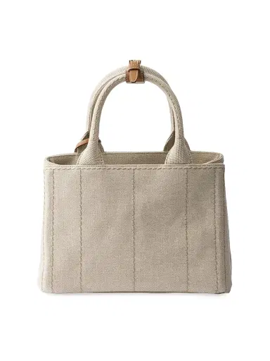 Prada Women's Jardinière Cotton Canvas Mini Top Handle Bag - Beige | Thumbnail 2 Prada Women's Jardinière Cotton Canvas Mini Top Handle Bag - Beige | Thumbnail 2