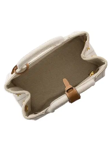 Prada Women's Jardinière Cotton Canvas Mini Top Handle Bag - Beige | Thumbnail 4 Prada Women's Jardinière Cotton Canvas Mini Top Handle Bag - Beige | Thumbnail 4