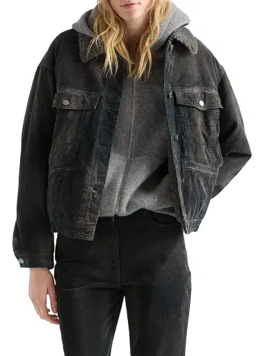 Prada Women's Corduroy Blouson Jacket - Black | Thumbnail 2 Prada Women's Corduroy Blouson Jacket - Black | Thumbnail 2