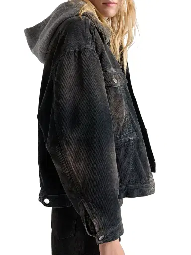 Prada Women's Corduroy Blouson Jacket - Black | Thumbnail 4 Prada Women's Corduroy Blouson Jacket - Black | Thumbnail 4