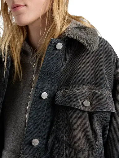 Prada Women's Corduroy Blouson Jacket - Black | Thumbnail 5 Prada Women's Corduroy Blouson Jacket - Black | Thumbnail 5