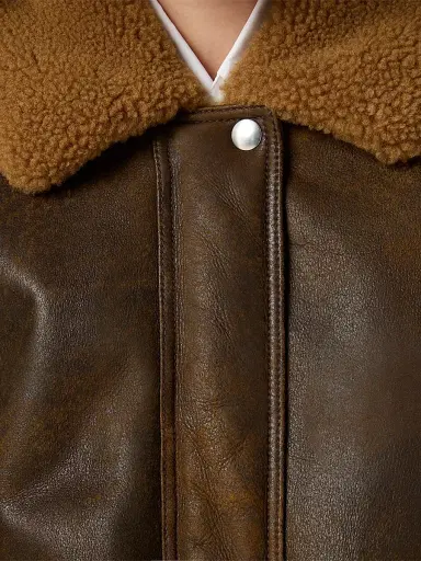 Miu Miu Women's Shearling Blouson Jacket - Dark Brown - Size 8 | Thumbnail 6 Miu Miu Women's Shearling Blouson Jacket - Dark Brown - Size 8 | Thumbnail 6
