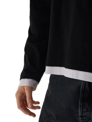 Prada Men's Long-Sleeved Cotton T-Shirt - Black - Size XXL | Thumbnail 6 Prada Men's Long-Sleeved Cotton T-Shirt - Black - Size XXL | Thumbnail 6