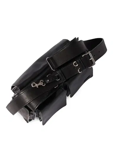 Miu Miu Women's Utilitaire Nappa Leather Shoulder Bag - Black | Thumbnail 7 Miu Miu Women's Utilitaire Nappa Leather Shoulder Bag - Black | Thumbnail 7