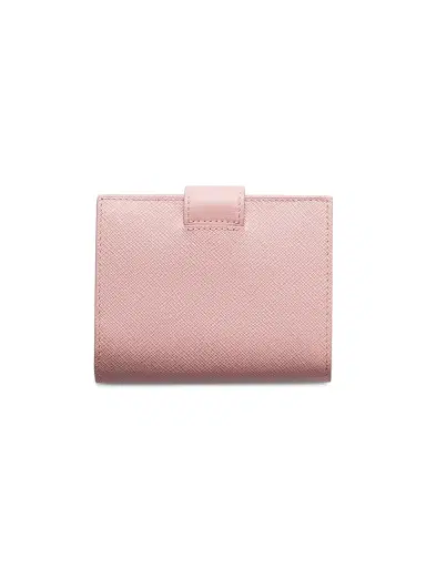 Prada Women's Small Saffiano and Smooth Leather Wallet - Dusty Pink | Thumbnail 3 Prada Women's Small Saffiano and Smooth Leather Wallet - Dusty Pink | Thumbnail 3