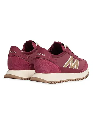 Moncler Women's Pacey2 Sneakers in Suede and Nubuck - Burgundy - Size 9.5 | Thumbnail 3 Moncler Women's Pacey2 Sneakers in Suede and Nubuck - Burgundy - Size 9.5 | Thumbnail 3