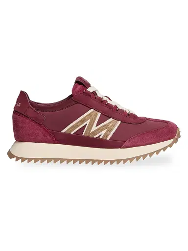 Moncler Women's Pacey2 Sneakers in Suede and Nubuck - Burgundy - Size 9.5 | Thumbnail 1 Moncler Women's Pacey2 Sneakers in Suede and Nubuck - Burgundy - Size 9.5 | Thumbnail 1