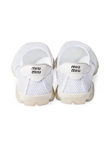 Miu Miu Women's Technical Mesh Ballerinas - White | Thumbnail 3 Miu Miu Women's Technical Mesh Ballerinas - White | Thumbnail 3