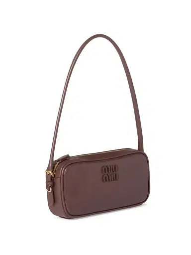 Miu Miu Women's Leather Pouch - Dark Brown | Thumbnail 2 Miu Miu Women's Leather Pouch - Dark Brown | Thumbnail 2