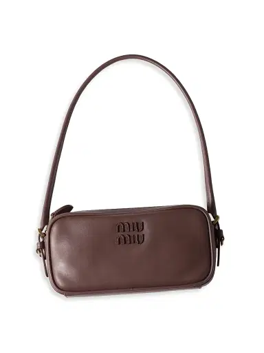 Miu Miu Women's Leather Pouch - Dark Brown | Thumbnail 4 Miu Miu Women's Leather Pouch - Dark Brown | Thumbnail 4