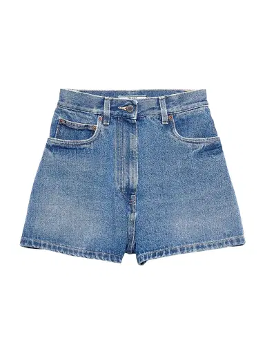 Prada Women's Denim Shorts - Blue - Size 29 | Thumbnail 1 Prada Women's Denim Shorts - Blue - Size 29 | Thumbnail 1