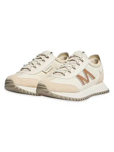 Moncler Women's Pacey2 Sneakers in Suede and Nubuck - Light Beige - Size 11 | Thumbnail 2 Moncler Women's Pacey2 Sneakers in Suede and Nubuck - Light Beige - Size 11 | Thumbnail 2