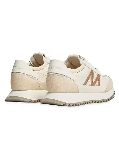 Moncler Women's Pacey2 Sneakers in Suede and Nubuck - Light Beige - Size 11 | Thumbnail 3 Moncler Women's Pacey2 Sneakers in Suede and Nubuck - Light Beige - Size 11 | Thumbnail 3