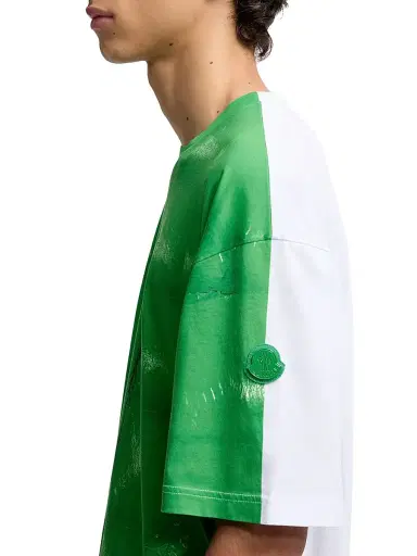 Moncler Genius Men's Moncler x A$AP Rocky Crew Neck T-Shirt in Cotton - Bright Green | Thumbnail 4 Moncler Genius Men's Moncler x A$AP Rocky Crew Neck T-Shirt in Cotton - Bright Green | Thumbnail 4