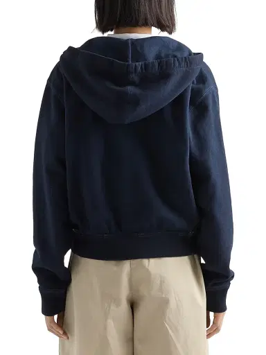 Prada Women's Cotton Hoodie Jacket - Navy Blue | Thumbnail 4 Prada Women's Cotton Hoodie Jacket - Navy Blue | Thumbnail 4