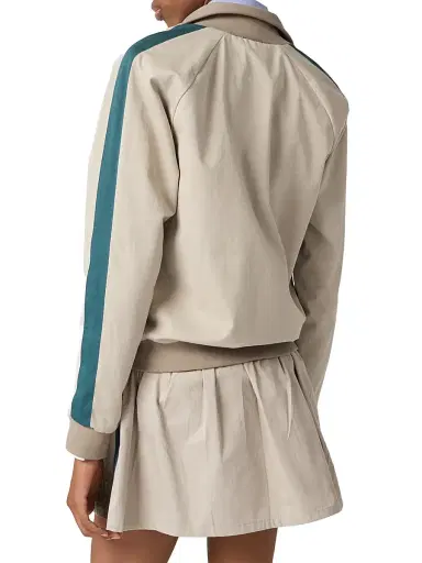 Miu Miu Women's Washed Twill Blouson Jacket - Beige Khaki - Size 4 | Thumbnail 4 Miu Miu Women's Washed Twill Blouson Jacket - Beige Khaki - Size 4 | Thumbnail 4