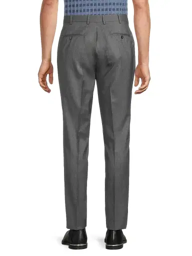 Isaia Men's Basic Extended-Tab Wool Trousers - Light Grey | Thumbnail 5 Isaia Men's Basic Extended-Tab Wool Trousers - Light Grey | Thumbnail 5