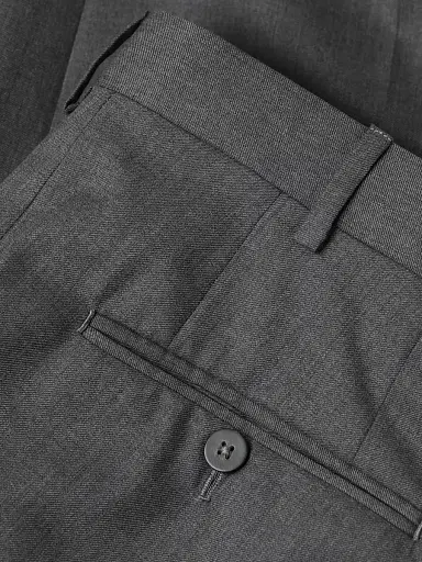 Isaia Men's Basic Extended-Tab Wool Trousers - Light Grey | Thumbnail 6 Isaia Men's Basic Extended-Tab Wool Trousers - Light Grey | Thumbnail 6