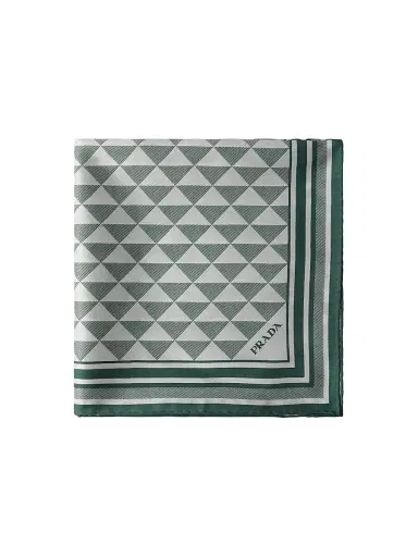 Prada Women's Printed Silk Scarf | Thumbnail 2 Prada Women's Printed Silk Scarf | Thumbnail 2