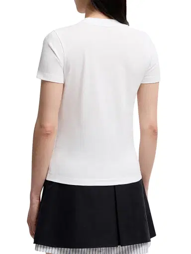 Moncler Women's Cotton Crewneck T-Shirt - White | Thumbnail 3 Moncler Women's Cotton Crewneck T-Shirt - White | Thumbnail 3