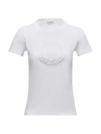 Moncler Women's Cotton Crewneck T-Shirt - White | Thumbnail 1 Moncler Women's Cotton Crewneck T-Shirt - White | Thumbnail 1