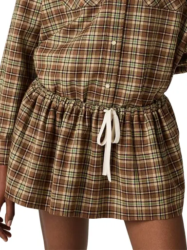 Miu Miu Women's Plaid Mini-Skirt - Brown - Size 8 | Thumbnail 2 Miu Miu Women's Plaid Mini-Skirt - Brown - Size 8 | Thumbnail 2