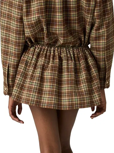 Miu Miu Women's Plaid Mini-Skirt - Brown - Size 8 | Thumbnail 4 Miu Miu Women's Plaid Mini-Skirt - Brown - Size 8 | Thumbnail 4