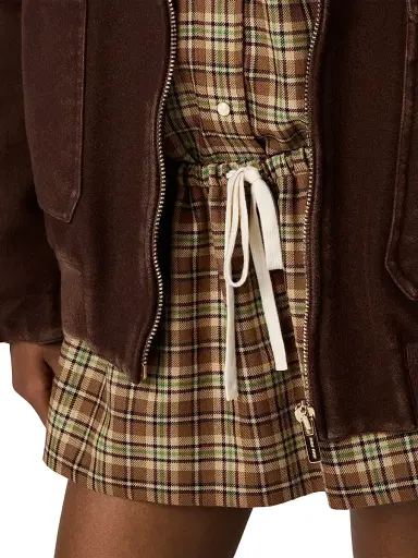 Miu Miu Women's Plaid Mini-Skirt - Brown - Size 8 | Thumbnail 5 Miu Miu Women's Plaid Mini-Skirt - Brown - Size 8 | Thumbnail 5