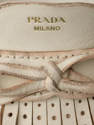 Prada Women's Leather Slingback Pumps - Beige Khaki | Thumbnail 4 Prada Women's Leather Slingback Pumps - Beige Khaki | Thumbnail 4