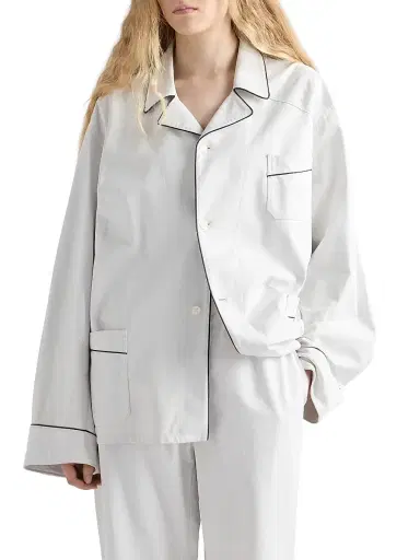 Prada Women's Nappa Leather Shirt - White | Thumbnail 2 Prada Women's Nappa Leather Shirt - White | Thumbnail 2