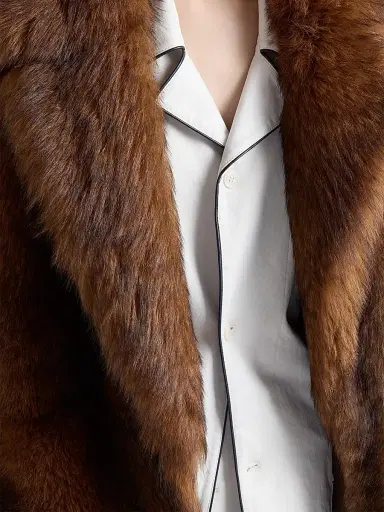 Prada Women's Nappa Leather Shirt - White | Thumbnail 3 Prada Women's Nappa Leather Shirt - White | Thumbnail 3