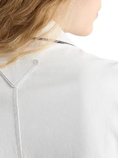 Prada Women's Nappa Leather Shirt - White | Thumbnail 4 Prada Women's Nappa Leather Shirt - White | Thumbnail 4