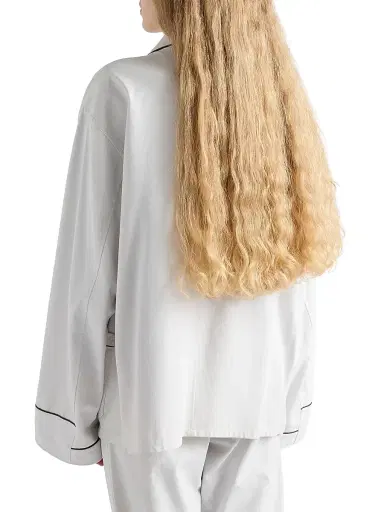 Prada Women's Nappa Leather Shirt - White | Thumbnail 5 Prada Women's Nappa Leather Shirt - White | Thumbnail 5