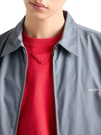 Prada Men's Short-Sleeved Technical Cotton Shirt - Grey - Size Medium | Thumbnail 5 Prada Men's Short-Sleeved Technical Cotton Shirt - Grey - Size Medium | Thumbnail 5