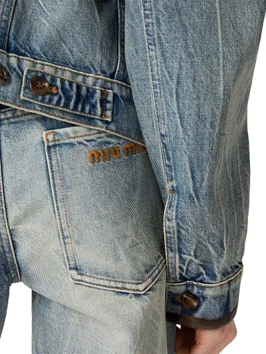 Miu Miu Women's Denim Jeans - Blue | Thumbnail 5 Miu Miu Women's Denim Jeans - Blue | Thumbnail 5