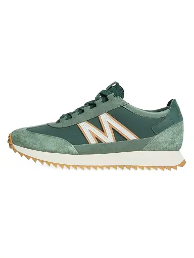 Moncler Men's Pacey2 Sneakers in Suede & Nubuck - Green | Thumbnail 3 Moncler Men's Pacey2 Sneakers in Suede & Nubuck - Green | Thumbnail 3
