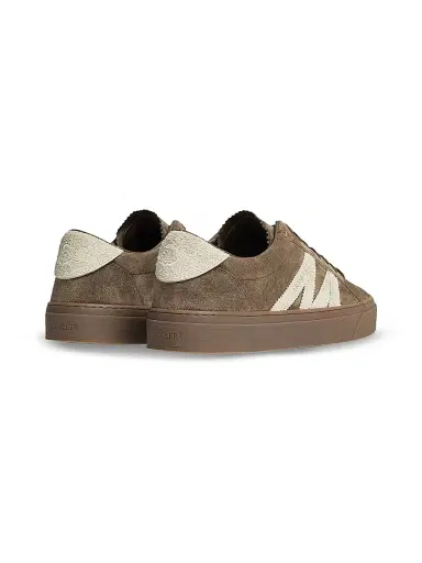 Moncler Men's Monaco2 Sneakers in Leather - Olive Green | Thumbnail 3 Moncler Men's Monaco2 Sneakers in Leather - Olive Green | Thumbnail 3