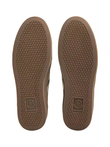 Moncler Men's Monaco2 Sneakers in Leather - Olive Green | Thumbnail 5 Moncler Men's Monaco2 Sneakers in Leather - Olive Green | Thumbnail 5