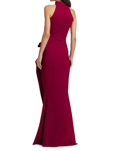Chiara Boni La Petite Robe Women's Gudrum Halter Ruffle Gown | Thumbnail 5 Chiara Boni La Petite Robe Women's Gudrum Halter Ruffle Gown | Thumbnail 5