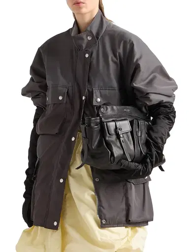 Prada Women's Washed Re-Nylon Rain Jacket - Grey - Size 2 | Thumbnail 2 Prada Women's Washed Re-Nylon Rain Jacket - Grey - Size 2 | Thumbnail 2