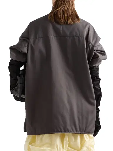 Prada Women's Washed Re-Nylon Rain Jacket - Grey - Size 2 | Thumbnail 4 Prada Women's Washed Re-Nylon Rain Jacket - Grey - Size 2 | Thumbnail 4