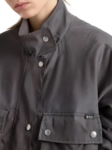 Prada Women's Washed Re-Nylon Rain Jacket - Grey - Size 2 | Thumbnail 6 Prada Women's Washed Re-Nylon Rain Jacket - Grey - Size 2 | Thumbnail 6