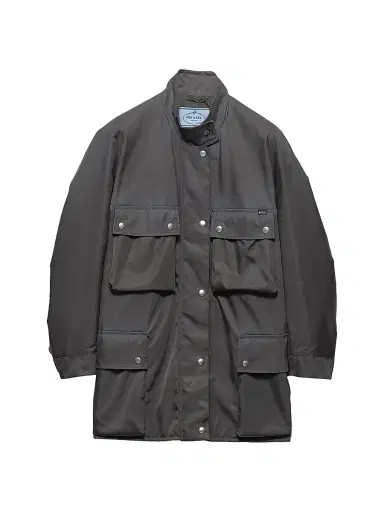 Prada Women's Washed Re-Nylon Rain Jacket - Grey - Size 2 | Thumbnail 1 Prada Women's Washed Re-Nylon Rain Jacket - Grey - Size 2 | Thumbnail 1