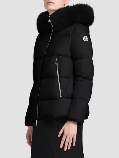 Moncler Women's Laichefur Puffer Jacket - Black | Thumbnail 3 Moncler Women's Laichefur Puffer Jacket - Black | Thumbnail 3