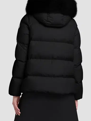 Moncler Women's Laichefur Puffer Jacket - Black | Thumbnail 4 Moncler Women's Laichefur Puffer Jacket - Black | Thumbnail 4