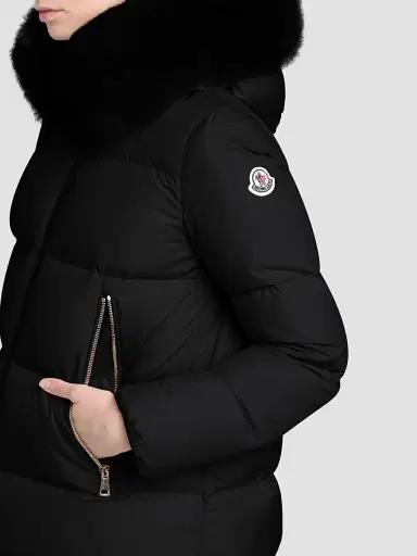 Moncler Women's Laichefur Puffer Jacket - Black | Thumbnail 6 Moncler Women's Laichefur Puffer Jacket - Black | Thumbnail 6