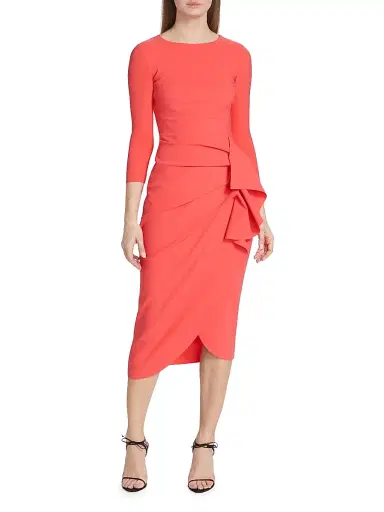 Chiara Boni La Petite Robe Women's Gathered Side Midi-Dress | Thumbnail 3 Chiara Boni La Petite Robe Women's Gathered Side Midi-Dress | Thumbnail 3