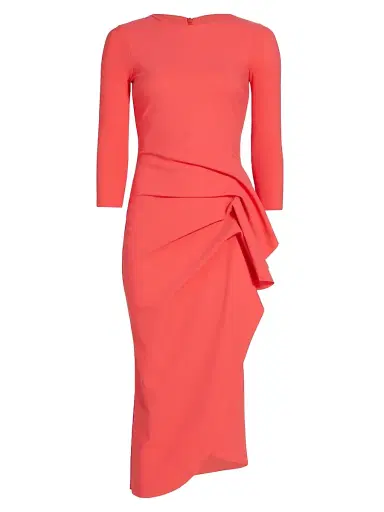 Chiara Boni La Petite Robe Women's Gathered Side Midi-Dress | Thumbnail 1 Chiara Boni La Petite Robe Women's Gathered Side Midi-Dress | Thumbnail 1