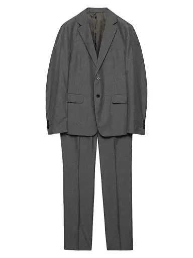 Prada Men's Single-Breasted Silk Suit - Grey - Size 40 | Thumbnail 2 Prada Men's Single-Breasted Silk Suit - Grey - Size 40 | Thumbnail 2